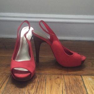Jessica Simpson pink slingback peep-toe heels
